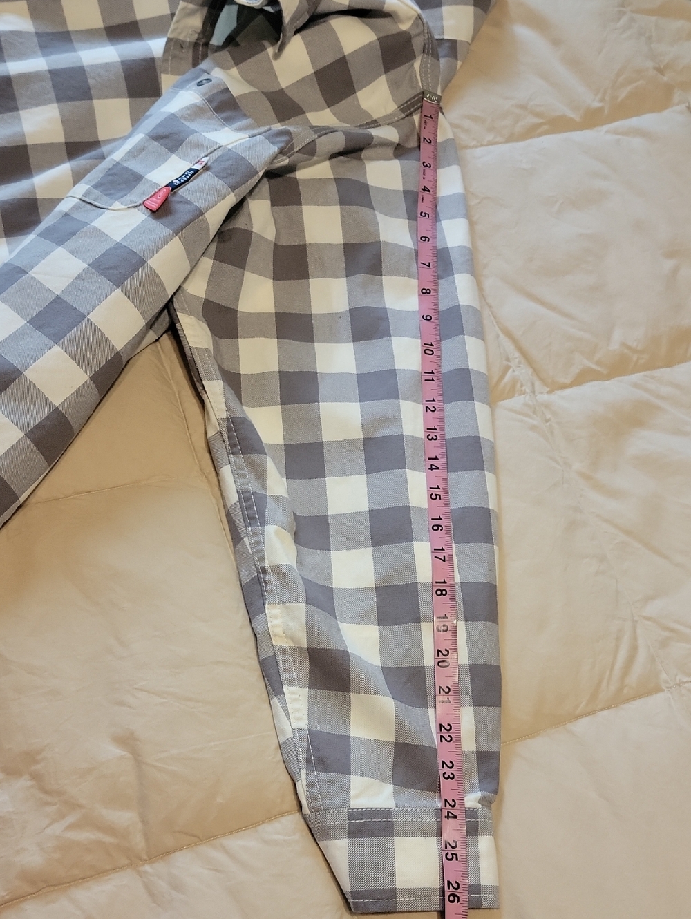 Bocomal FR Fire Resistant Men's Gray and White Checkered Long Sleeve Shirt S: XL - Picture 5 of 11